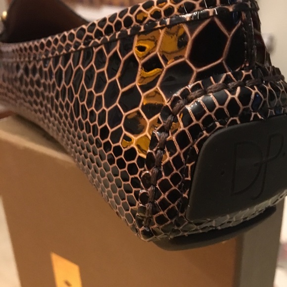 Women’s Brown Leather Loafer Python Print - Picture 3 of 6